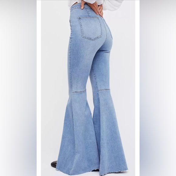 Free People We The Free Just Float On Flare Jeans Light Wash 31 short - Picture 5 of 13